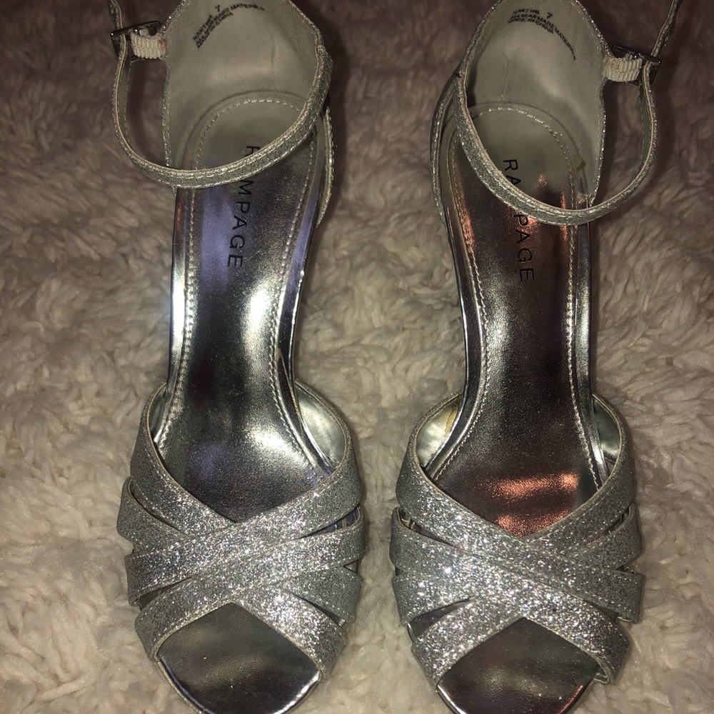 Sparkly Silver High Heels